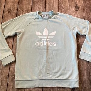 SOLD  mint green/white adidas crewneck